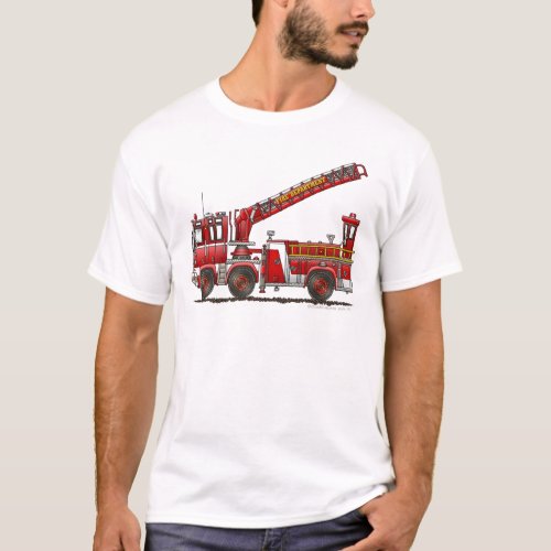 Hook and Ladder Fire Truck T_Shirt