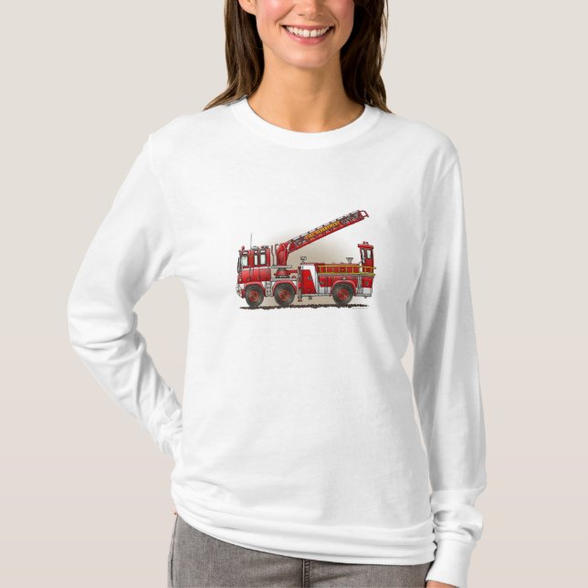 Hook and Ladder Fire Truck T-Shirt (Front)