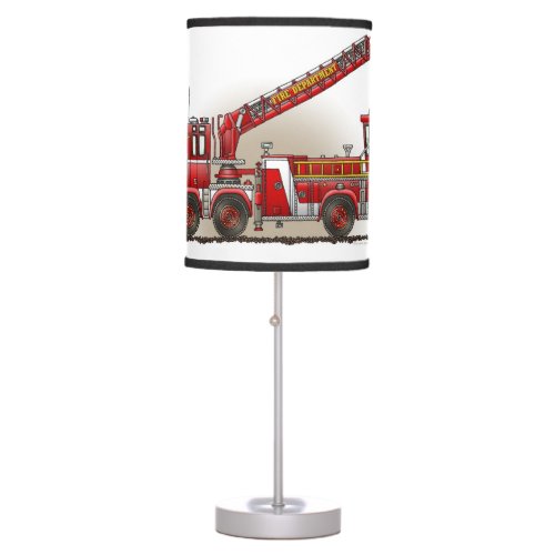 Hook and Ladder Fire Truck Table Lamp