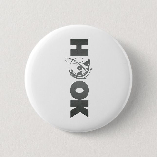 Hook Fishing Fishy Fisherman Funny Fishing Lover C Button (Front)