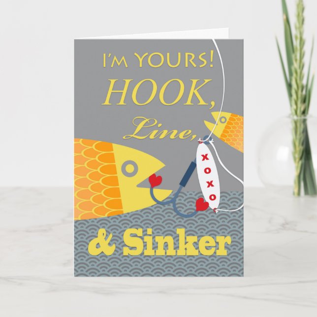 Hook Line and Sinker Valentine’s Day Boyfriend  Card (Front)