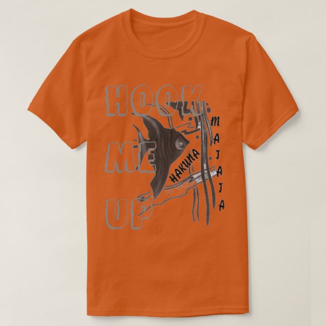 Hook Me Up Big fish Relation design art T-Shirt (Design Front)