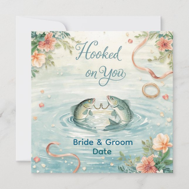 Hook on you for Fishing Lovers Invitation (Front)