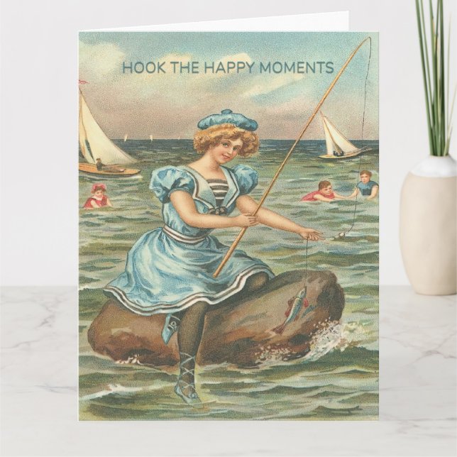 Hook The Happy Moments Greeting Card (Front)