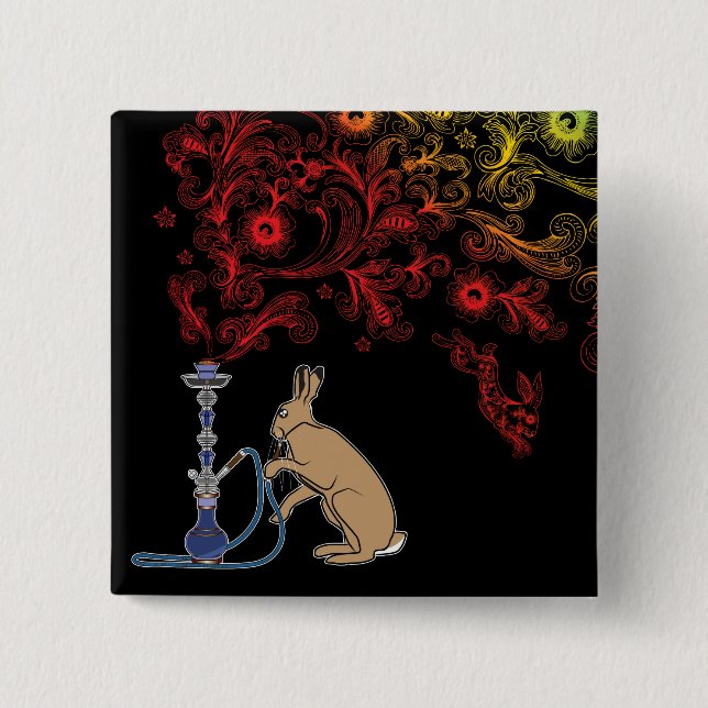 HOOKAH HARE BUTTON (Front)