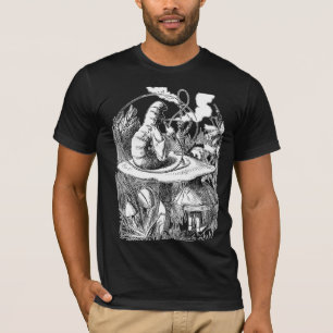 Hookah, Mushroom, Caterpillar, Alice in Wonderland T-Shirt