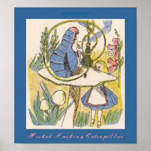 Hookah Smoking Caterpillar Poster