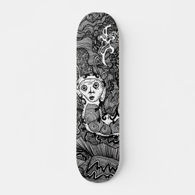 Hookah Smoking Catterpillar Skateboard (Front)