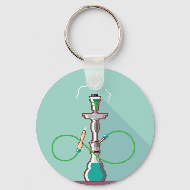 Hookah vector art keychain (Front)