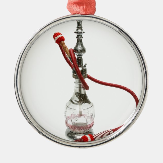 Hookah Water Pipe Metal Ornament (Front)