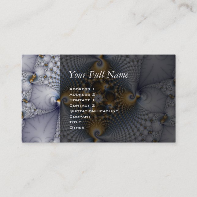 Hooked And Netted - Fractal Business Card (Front)