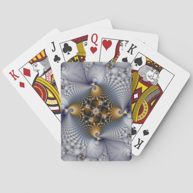Hooked And Netted - Fractal Poker Cards (Back)