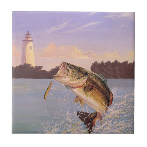 HOOKED AT THE LIGHTHOUSE CERAMIC TILE