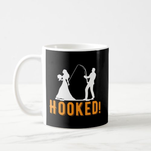 Hooked Bride Groom New Marriage Fishing Coffee Mug
