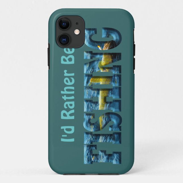Hooked Fish Walleye, Pickerel Fishing Design Case-Mate iPhone Case (Back)