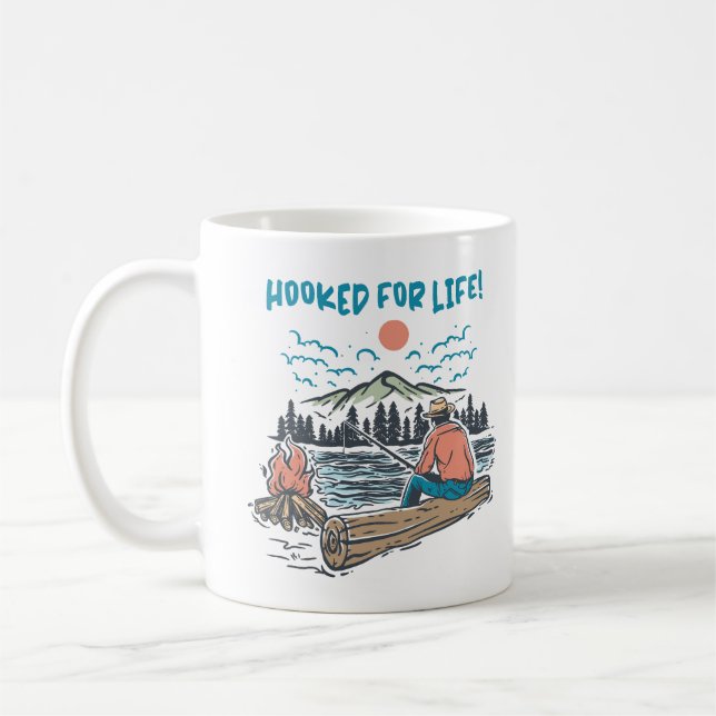 Hooked for Life Coffee Mug (Left)