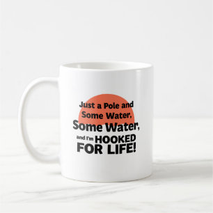 Hooked for Life Fishing Coffee Mug