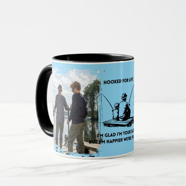 Hooked for Life Fishing Dad  Mug (Front Left)