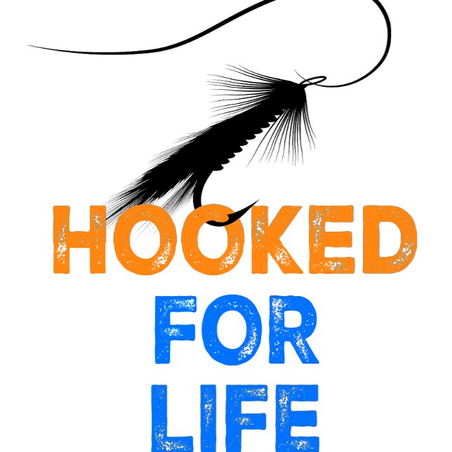 Hooked for Life Fly Fishing T-Shirt (Creator Uploaded)