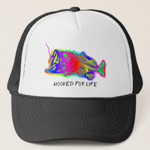 HOOKED FOR LIFE Multi-Color Trucker Hat