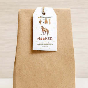 Hooked on All the Love Fishing Derby Baby Shower Gift Tags