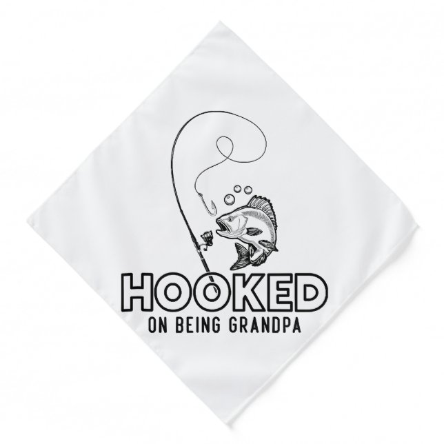 Hooked On Being A Grandpa Bandana (Front)