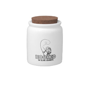 Hooked On Being A Grandpa Candy Jar
