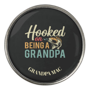 Hooked on Being a Grandpa Golf Ball Marker
