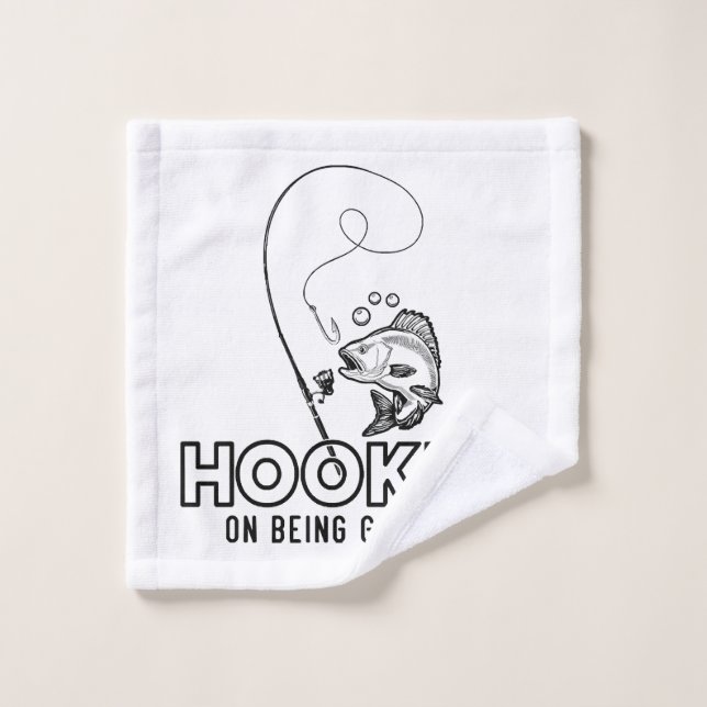 Hooked On Being A Grandpa Wash Cloth (Wash Cloth)