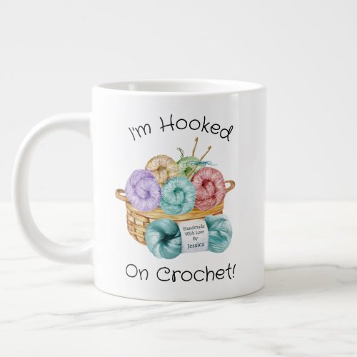 Hooked On Crochet Personalized Giant Coffee Mug