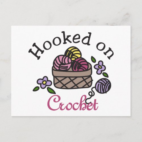 Hooked On Crochet Postcard