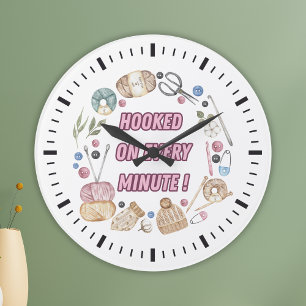 Hooked on Every Minute Crochet Clock Gift Idea