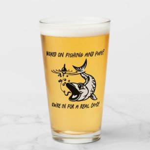 Hooked on fishing and Puns? - Fishing Beer Glass