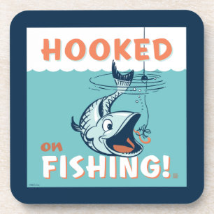 Hooked on Fishing Beverage Coaster