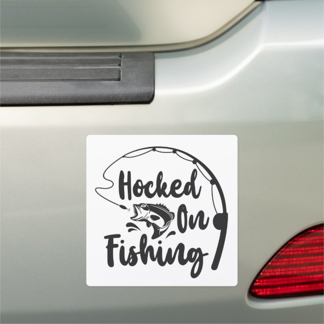 Hooked on Fishing Car Magnet (In Situ)