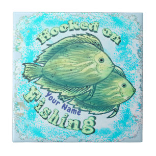 Hooked On Fishing Ceramic Tile