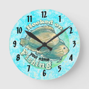 Hooked on fishing Clock