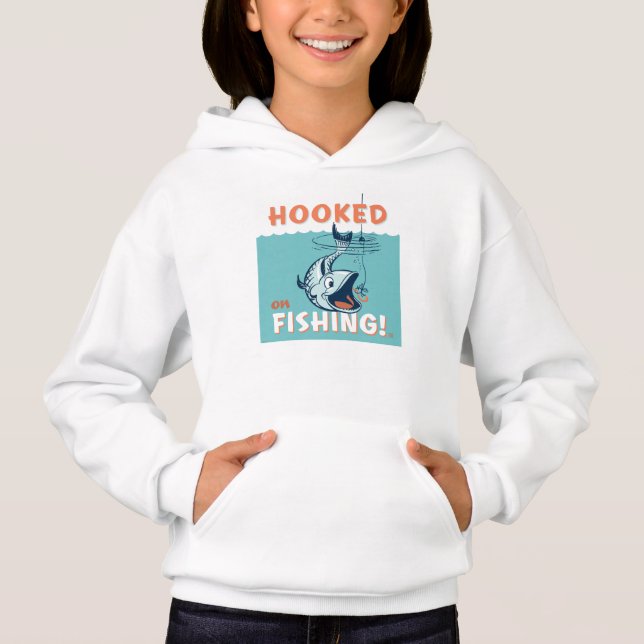 Hooked on Fishing Hoodie (Front)