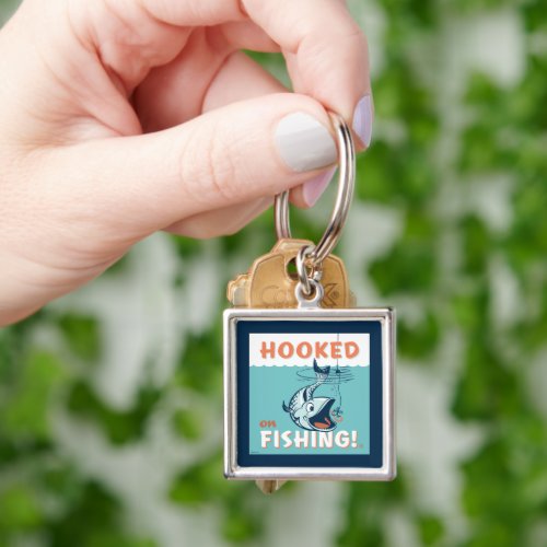 Hooked on Fishing Keychain