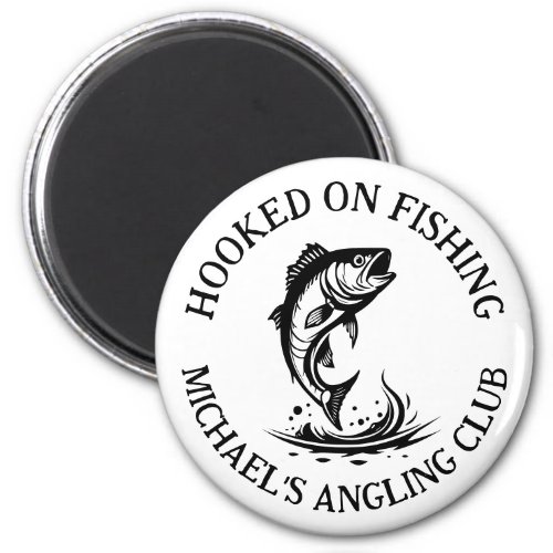 Hooked On Fishing Personalized Angler Magnet
