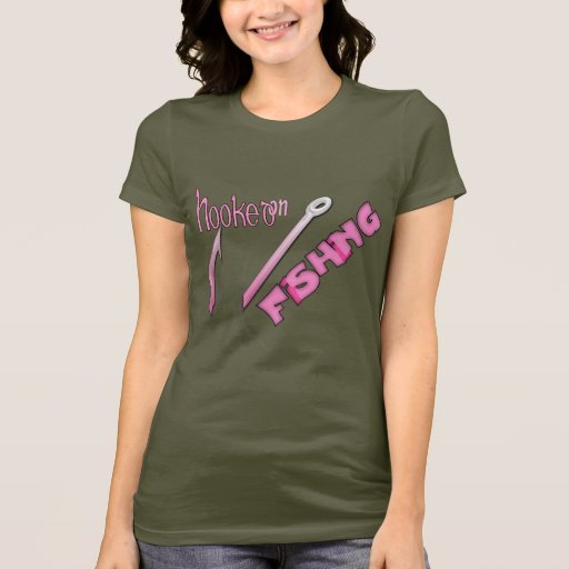Hooked On Fishing Pink Hook T-Shirt 