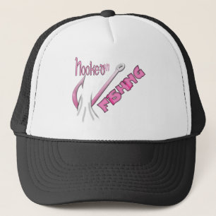 Hooked On Fishing Pink Hook Trucker Hat