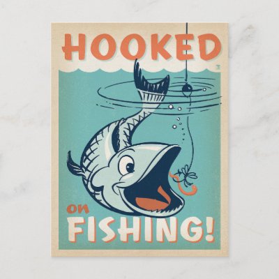 Hooked on Fishing Postcard