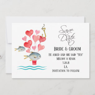 Hooked on Fishing Wedding Invitation