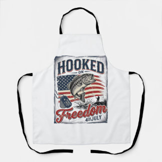 Hooked On Freedom 4th July Fishing Apron