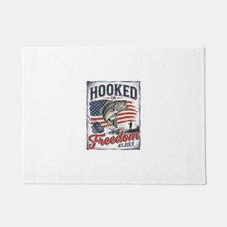 Hooked On Freedom 4th July Fishing Doormat