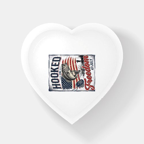 Hooked On Freedom 4th July Fishing Paperweight