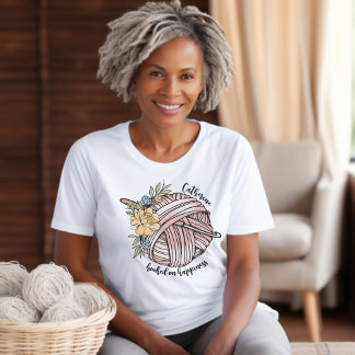 Hooked on Happiness Crochet Lovers Personalized T-Shirt
