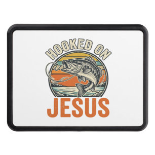 Hooked On Jesus Vintage Bass Fishing Faith Hitch Cover