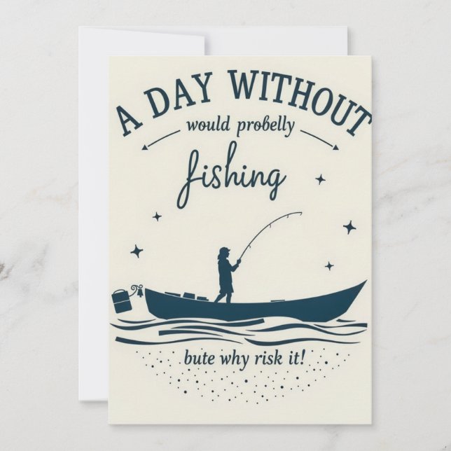 Hooked on Leisure: Embrace Your Fishing Passion! Invitation (Front)
